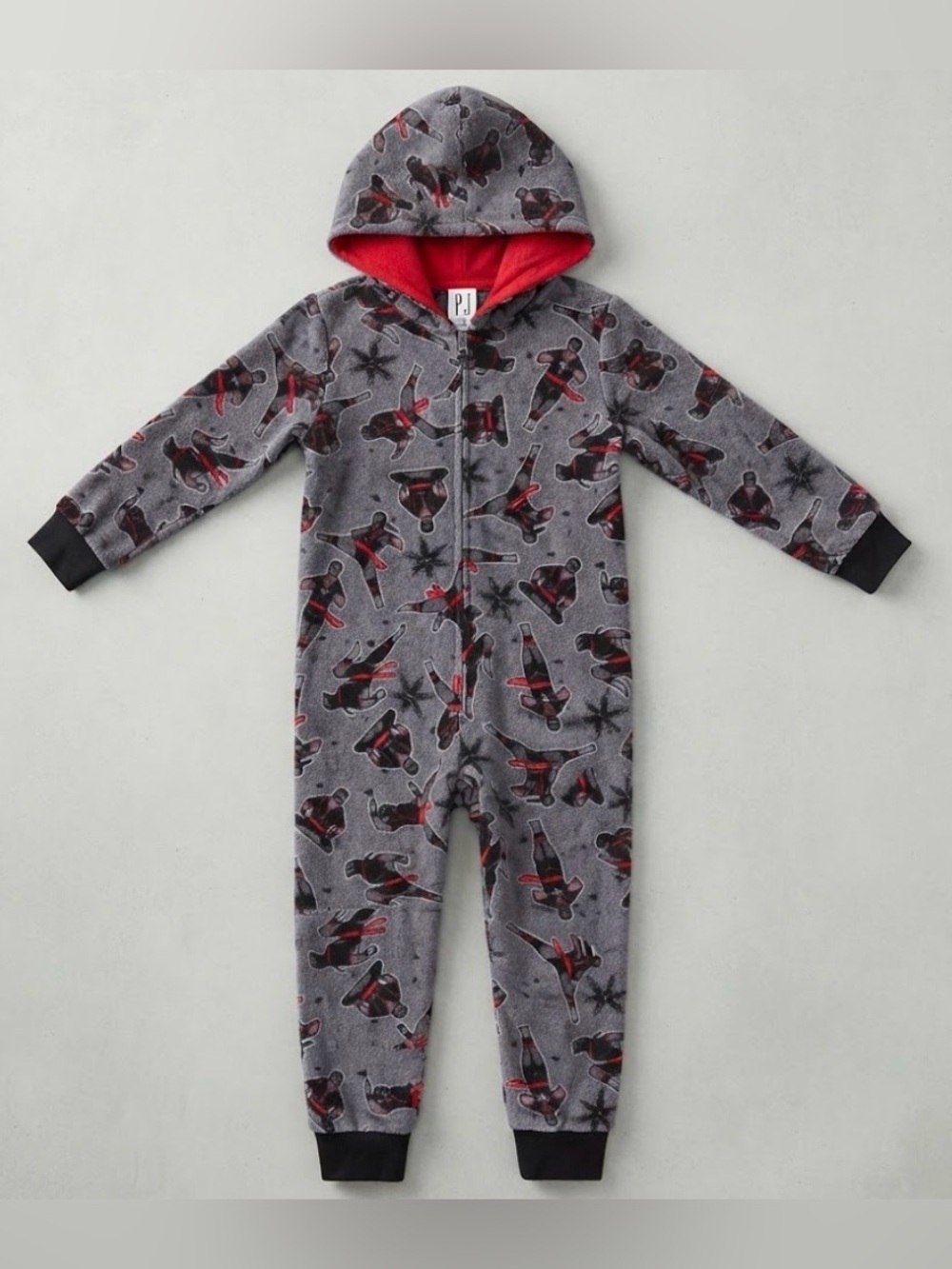 Place| boy ninja 🥷 plush hooded zipper onesie | 5T
